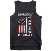 Donald Trump Inauguration Day 2025 47th President Usa Flag Tank Top