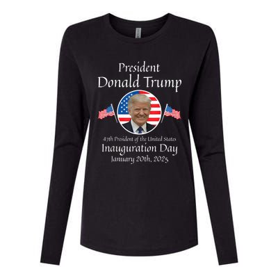 Donald Trump Inauguration Day 2025 47th Usa President Womens Cotton Relaxed Long Sleeve T-Shirt