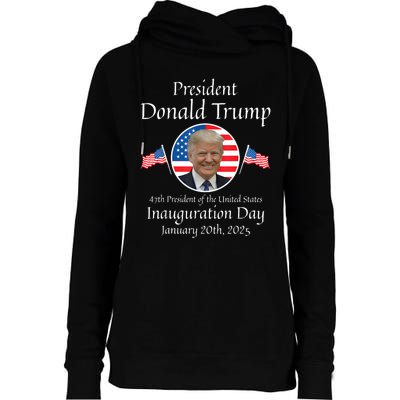 Donald Trump Inauguration Day 2025 47th Usa President Womens Funnel Neck Pullover Hood