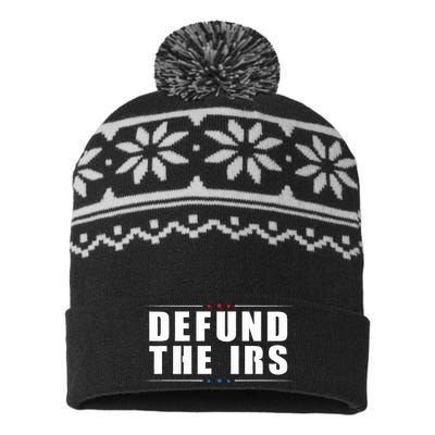 Defund the IRS Anti IRS Anti Government Politician USA-Made Snowflake Beanie