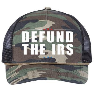 Defund the IRS Anti IRS Anti Government Politician Retro Rope Trucker Hat Cap