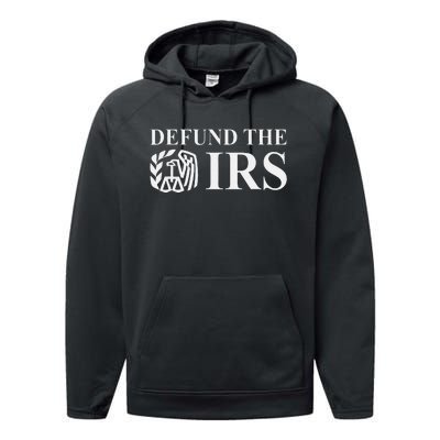 Defund The Irs Tax Return Patriot American Performance Fleece Hoodie