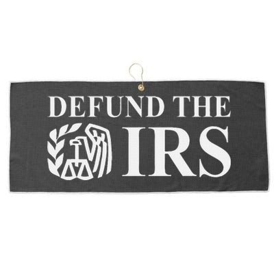 Defund The Irs Tax Return Patriot American Large Microfiber Waffle Golf Towel