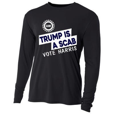 Donald Trump Is A Scab Vote Harris Cooling Performance Long Sleeve Crew