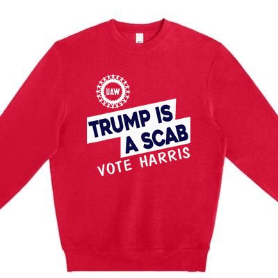 Donald Trump Is A Scab Vote Harris Premium Crewneck Sweatshirt