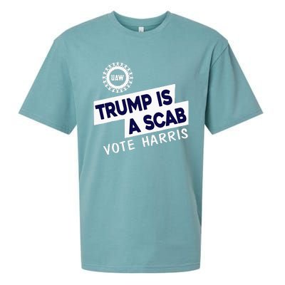 Donald Trump Is A Scab Vote Harris Sueded Cloud Jersey T-Shirt