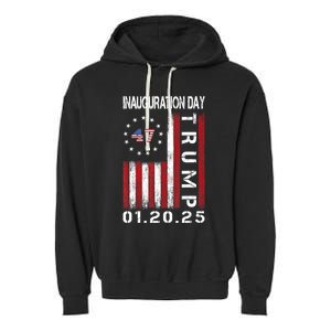 Donald Trump Inauguration Day 2025 47th President Usa Flag Garment-Dyed Fleece Hoodie