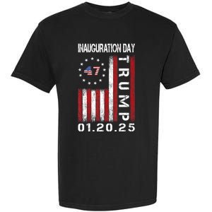 Donald Trump Inauguration Day 2025 47th President Usa Flag Garment-Dyed Heavyweight T-Shirt