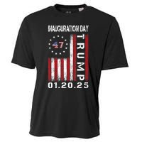 Donald Trump Inauguration Day 2025 47th President Usa Flag Cooling Performance Crew T-Shirt