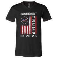 Donald Trump Inauguration Day 2025 47th President Usa Flag V-Neck T-Shirt