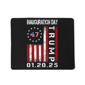 Donald Trump Inauguration Day 2025 47th President Usa Flag Mousepad