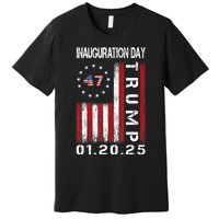 Donald Trump Inauguration Day 2025 47th President Usa Flag Premium T-Shirt