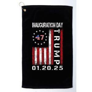 Donald Trump Inauguration Day 2025 47th President Usa Flag Platinum Collection Golf Towel