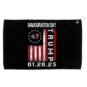 Donald Trump Inauguration Day 2025 47th President Usa Flag Grommeted Golf Towel