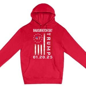 Donald Trump Inauguration Day 2025 47th President Usa Flag Premium Pullover Hoodie