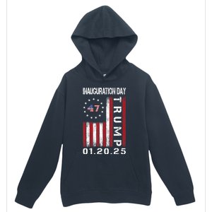 Donald Trump Inauguration Day 2025 47th President Usa Flag Urban Pullover Hoodie