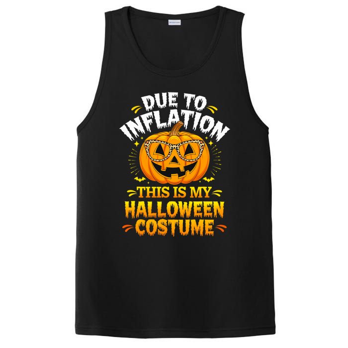 Due To Inflation This Is My Halloween Custome Pumpkin Funny PosiCharge Competitor Tank