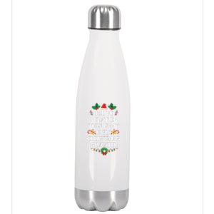 Due To Inflation Ugly Christmas Sweater Funny Xmas Stainless Steel Insulated Water Bottle