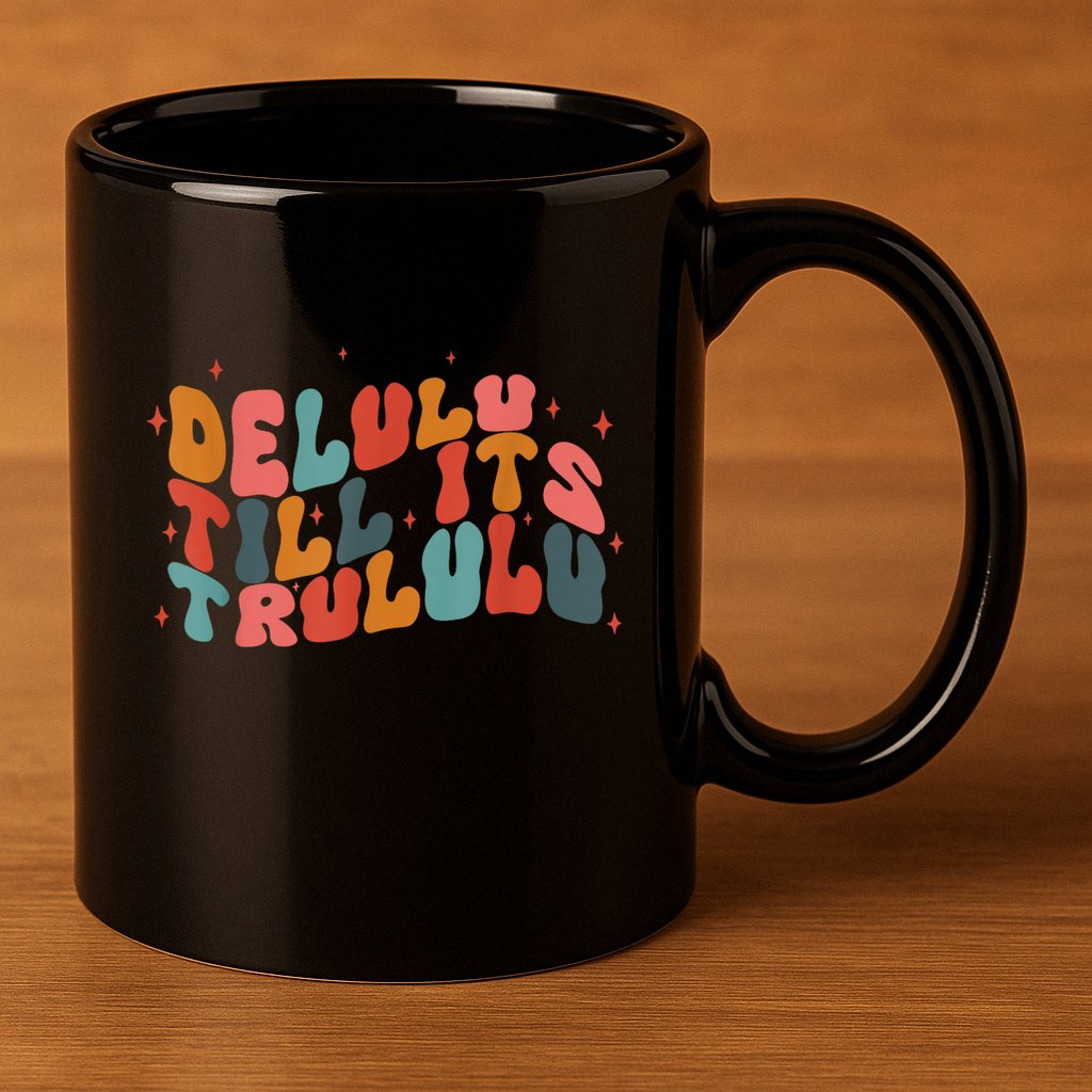 Delulu Till Its Trululu Funny Quote 11oz C Handle Ceramic Mug