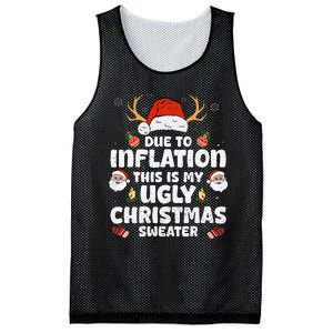 Due To Inflation This Is My Ugly Sweater For Christmas Funny Mesh Reversible Basketball Jersey Tank