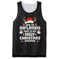 Due To Inflation This Is My Ugly Sweater For Christmas Funny Mesh Reversible Basketball Jersey Tank