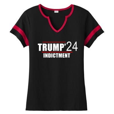 Donald TRUMP Indictment 2024 Ladies Halftime Notch Neck Tee