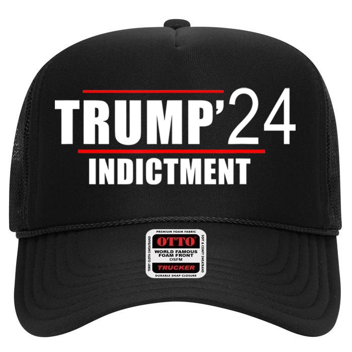 Donald TRUMP Indictment 2024 High Crown Mesh Back Trucker Hat