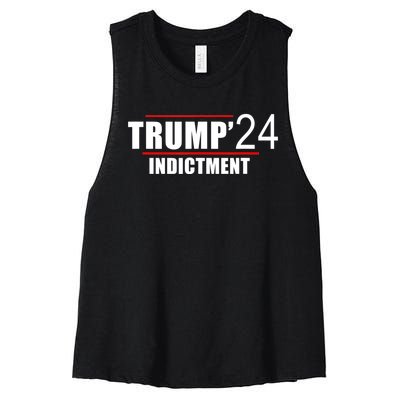 Donald TRUMP Indictment 2024 Women's Racerback Cropped Tank