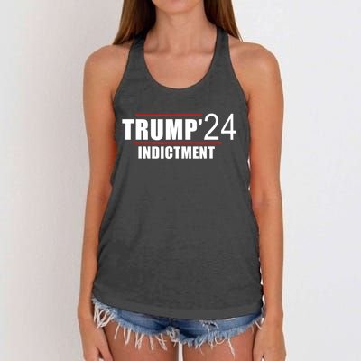 Donald TRUMP Indictment 2024 Women's Knotted Racerback Tank