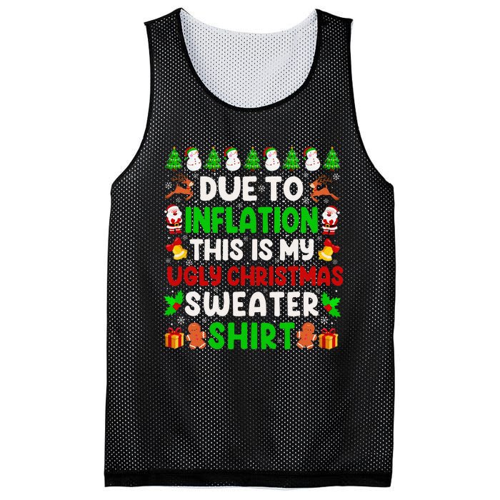 Due To Inflation Ugly Christmas Sweaters For Funny Mesh Reversible Basketball Jersey Tank