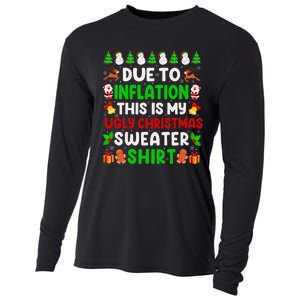 Due To Inflation Ugly Christmas Sweaters For Funny Cooling Performance Long Sleeve Crew