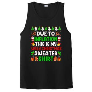 Due To Inflation Ugly Christmas Sweaters For Funny PosiCharge Competitor Tank