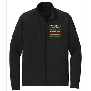 Due To Inflation Ugly Christmas Sweaters For Funny Stretch Full-Zip Cadet Jacket