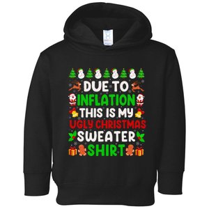 Due To Inflation Ugly Christmas Sweaters For Funny Toddler Hoodie