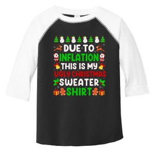 Due To Inflation Ugly Christmas Sweaters For Funny Toddler Fine Jersey T-Shirt