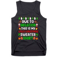 Due To Inflation Ugly Christmas Sweaters For Funny Tank Top