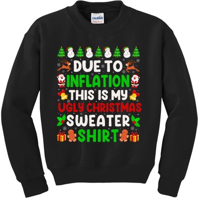 Due To Inflation Ugly Christmas Sweaters For Funny Kids Sweatshirt