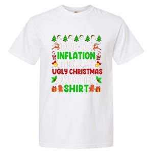 Due To Inflation Ugly Christmas Sweaters For Funny Garment-Dyed Heavyweight T-Shirt