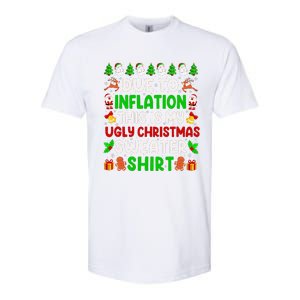 Due To Inflation Ugly Christmas Sweaters For Funny Softstyle CVC T-Shirt