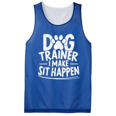 Dog Trainer I Make Sit Happen Doggy Training Puppy Lover Gift Mesh Reversible Basketball Jersey Tank