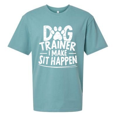 Dog Trainer I Make Sit Happen Doggy Training Puppy Lover Gift Sueded Cloud Jersey T-Shirt