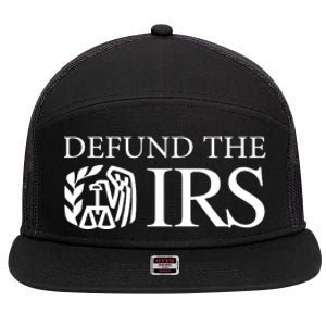 Defund The IRS 7 Panel Mesh Trucker Snapback Hat