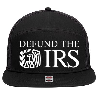 Defund The IRS 7 Panel Mesh Trucker Snapback Hat