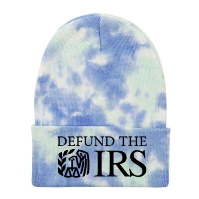 Defund The IRS Tie Dye 12in Knit Beanie