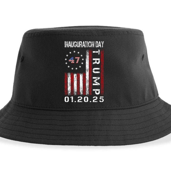 Donald Trump Inauguration Day 2025 47th President Usa Flag Gift Sustainable Bucket Hat