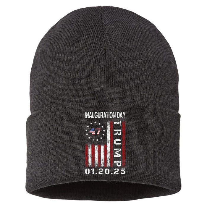 Donald Trump Inauguration Day 2025 47th President Usa Flag Gift Sustainable Knit Beanie