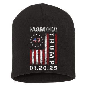 Donald Trump Inauguration Day 2025 47th President Usa Flag Gift Short Acrylic Beanie