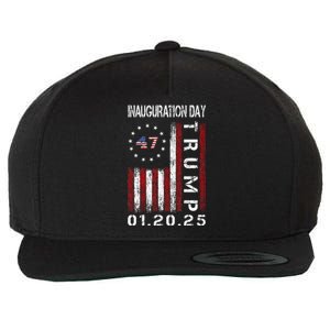 Donald Trump Inauguration Day 2025 47th President Usa Flag Gift Wool Snapback Cap