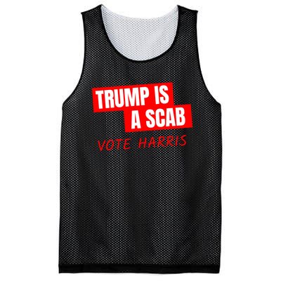 Donald Trump Is A Scab Vote Harris Mesh Reversible Basketball Jersey Tank