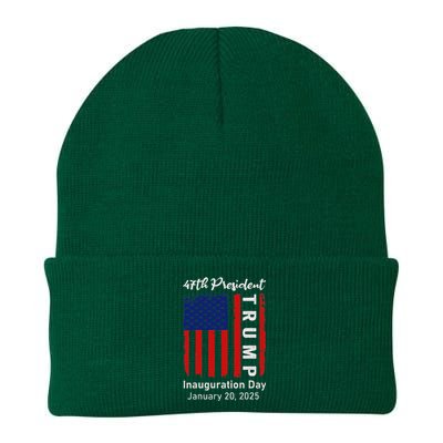 Donald Trump Inauguration Day 2025 47th President 47 Us Flag Knit Cap Winter Beanie